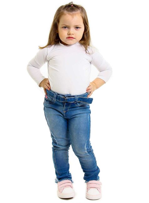 Calça Jeans Infantil Menina Baby Skinny