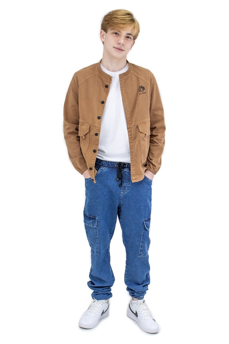Jaqueta Jeans Infantil Unissex Sarja Casual